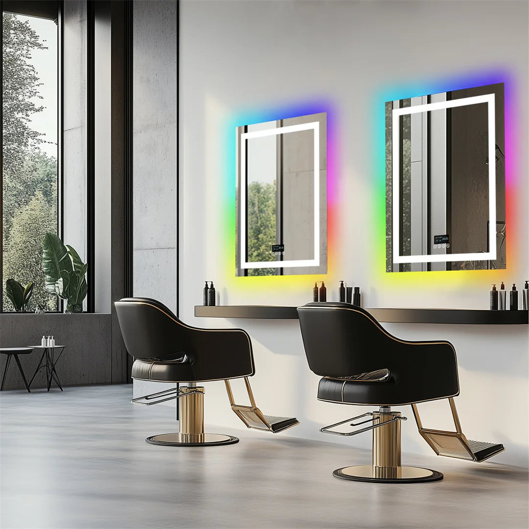 LED Badezimmerspiegel mit Bluetooth Lautsprecher – Exklusiver Toilettenspiegel mit RGB Licht