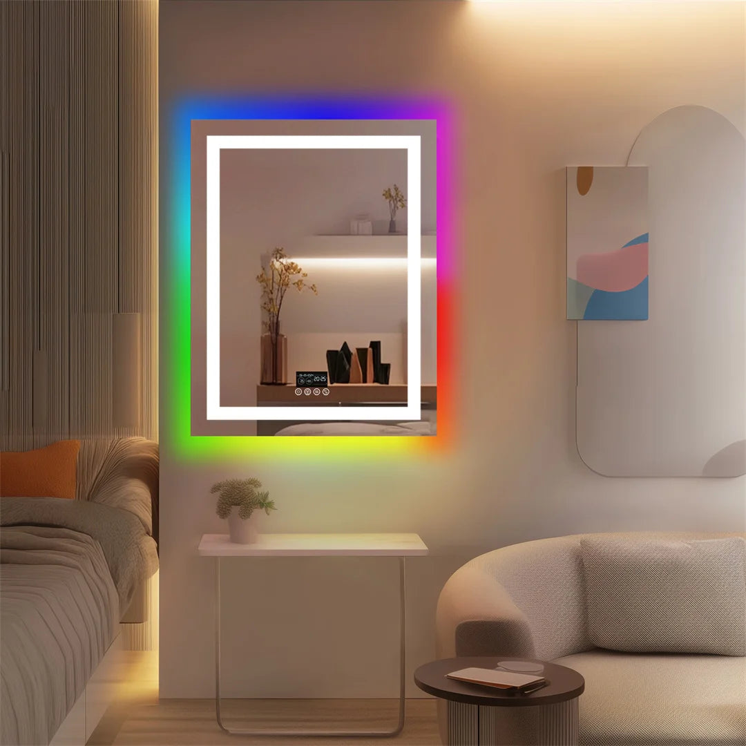 LED Badezimmerspiegel mit Bluetooth Lautsprecher – Exklusiver Toilettenspiegel mit RGB Licht