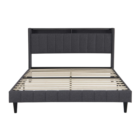 Einzel- und Doppelbett mit Kopfteil